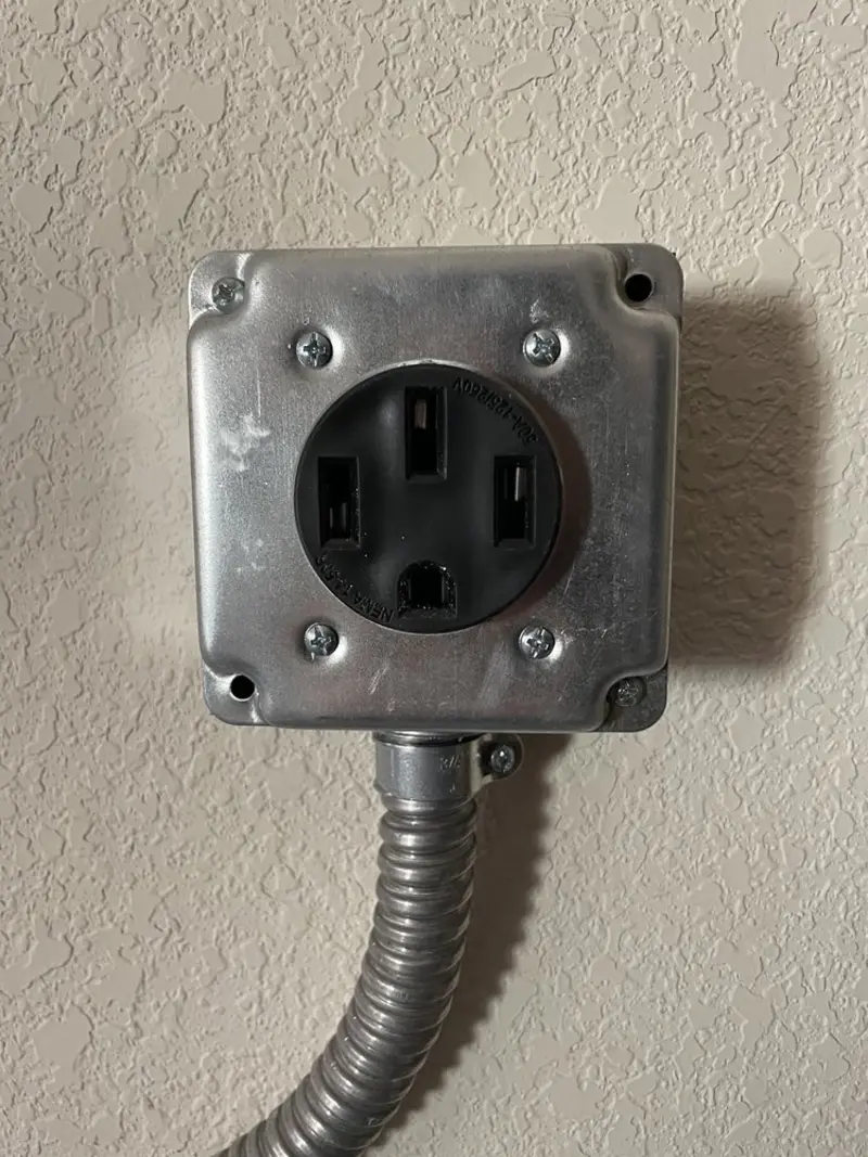 NEMA 14-50 outlet installed for Smart Home Electrical in Stillwater