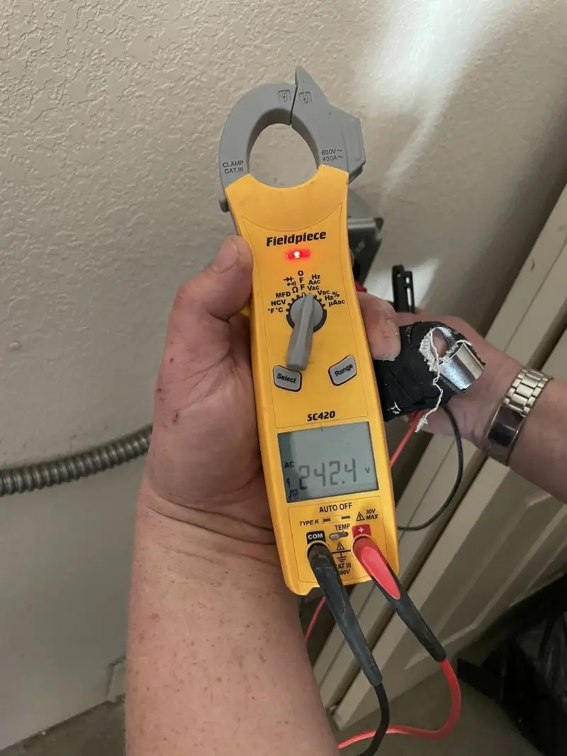 Voltage testing with clamp meter during Generator Installation in Stillwater